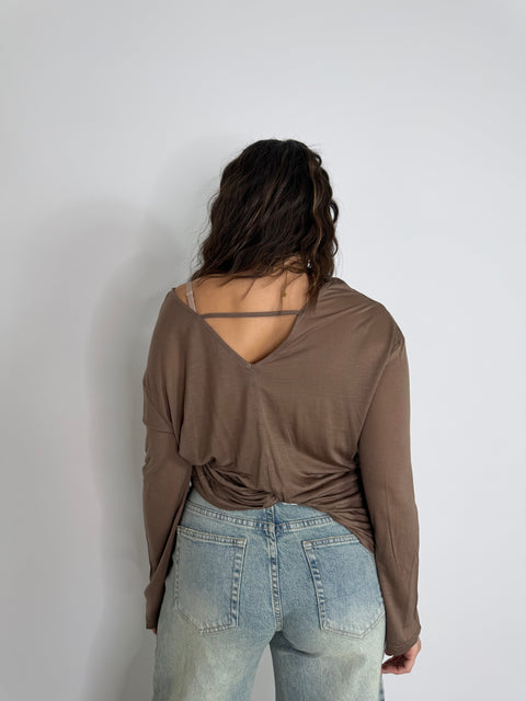 MAGLIA SELIA FANGO