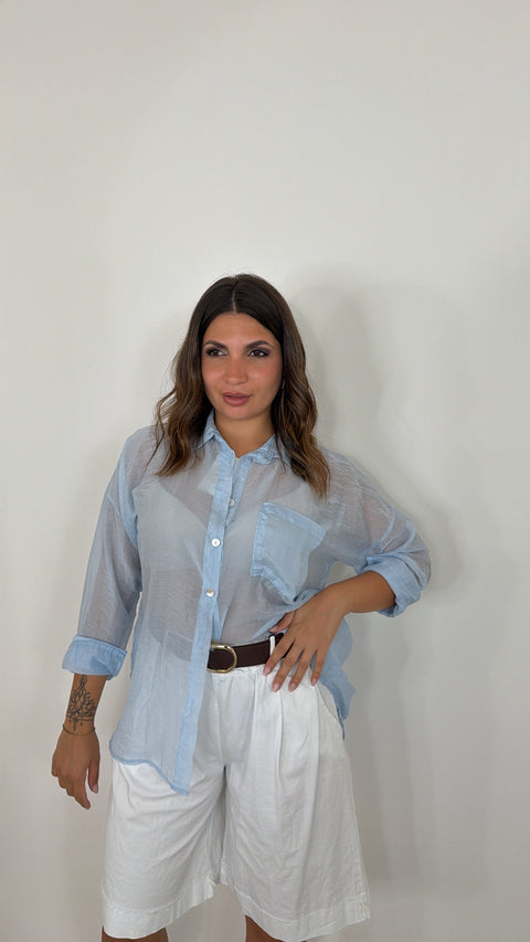 CAMICIA FIORELLA CELESTE