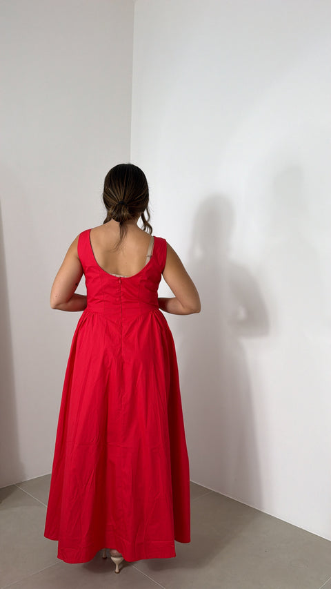 LONG DRESS AURA ROSSO