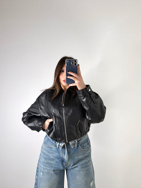 GIUBBOTTO CON ZIP NERO