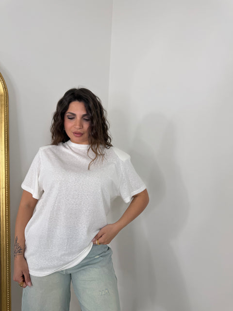 T-SHIRT BABI CON SPALLINE BIANCA