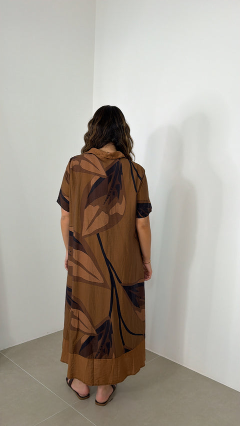 DRESS GIUDITTA MARRONE