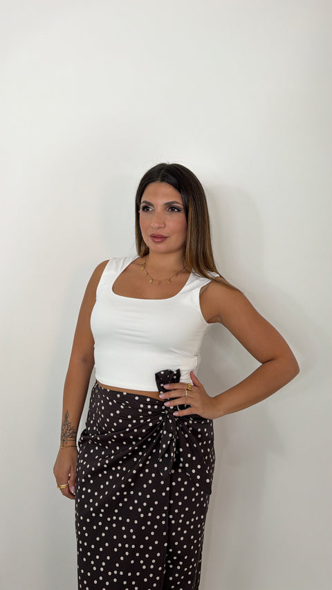 CANOTTA CROP TYGER BIANCA