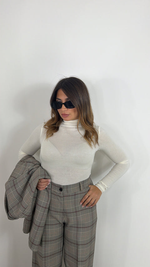 MAGLIA EXTRALIGHT MEZZO COLLO PANNA