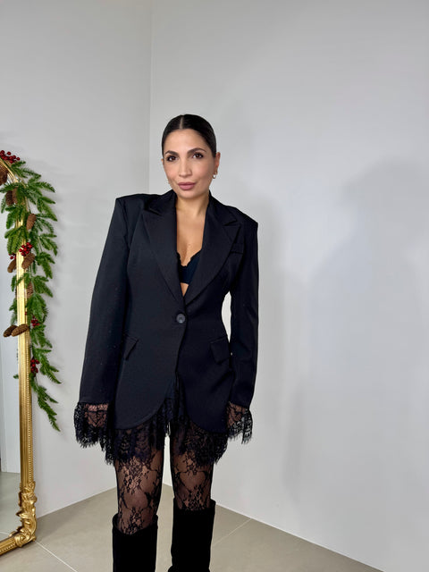 MINI DRESS BLAZER CON PIZZO