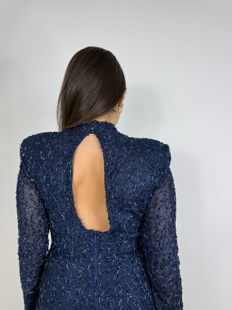 MINI DRESS CON PAILLETTIES BLU