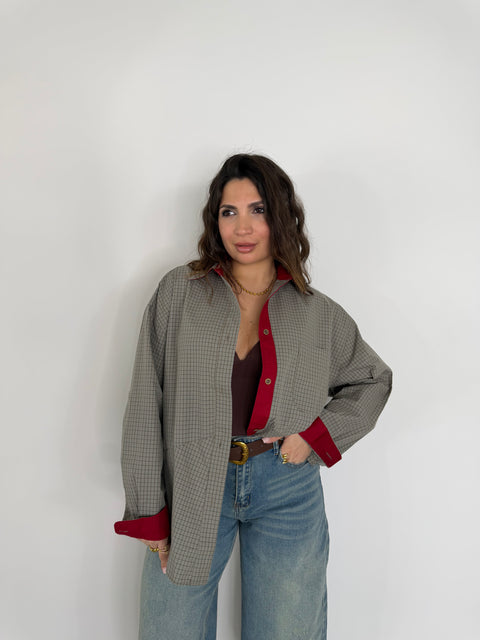 CAMICIA CON RISVOLTO FRAGOLA