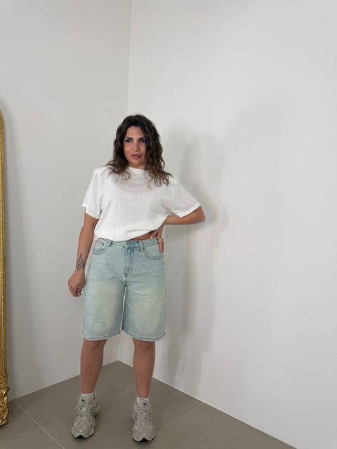 SHORT LUNGO SABBIATO