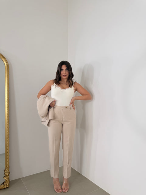 PANTALONE SIGARETTA AKUMAL BEIGE