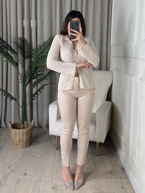 PANTALONE CAPRI PANNA