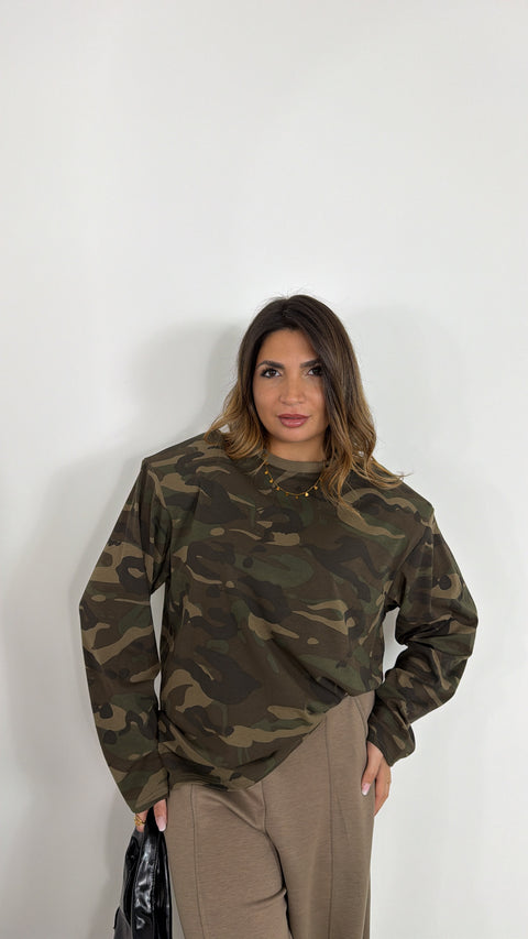 MAGLIA MILITARE CON SPALLINE