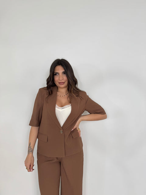 BLAZER CORTO AKUMAL CUOIO