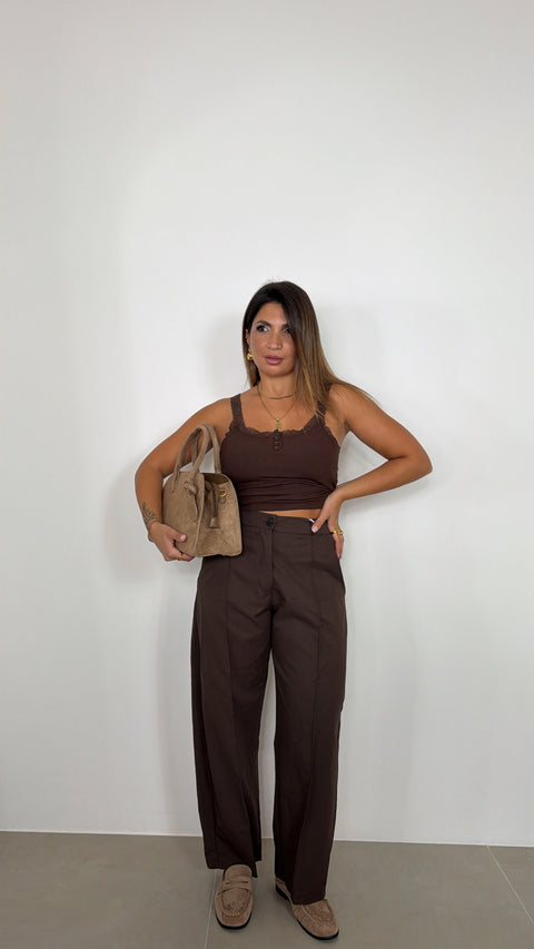 PANTALONE MAIRA MARRONE