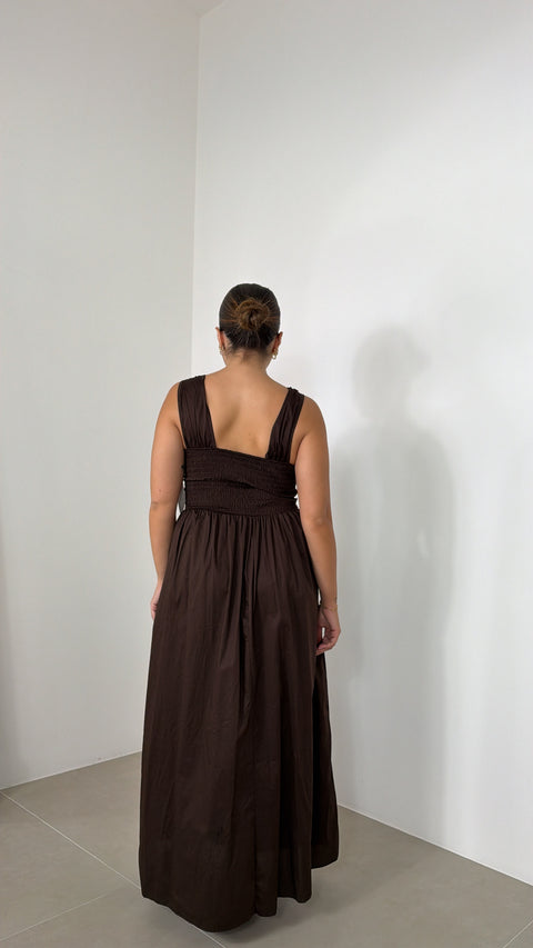 DRESS CALLIOPE MARRONE