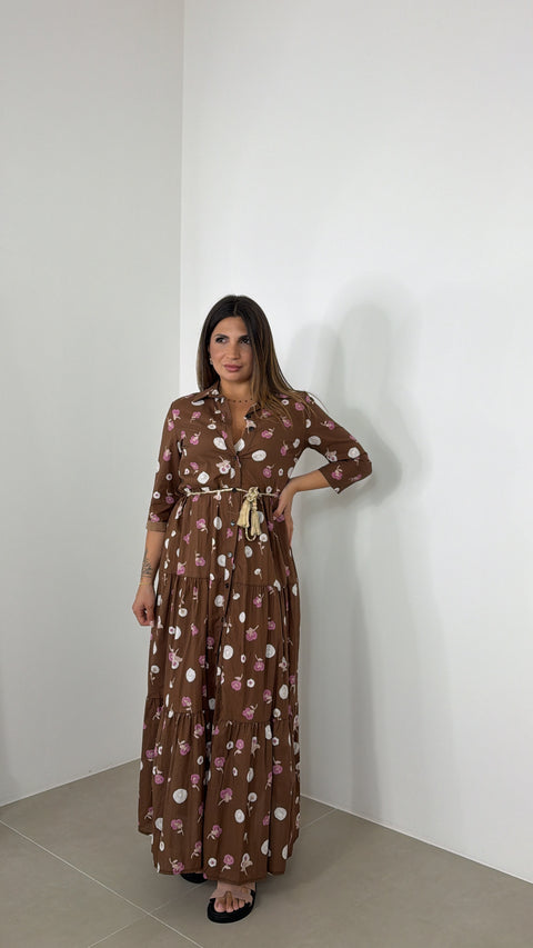 DRESS AMALFI MARRONE