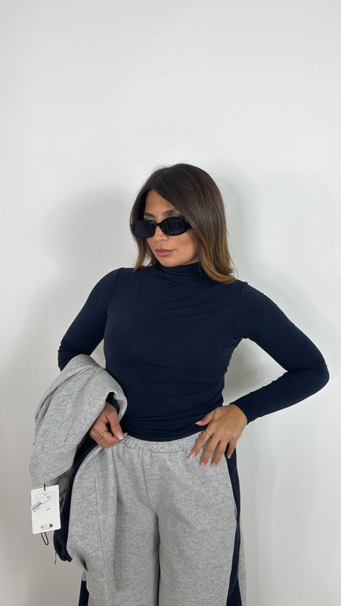 MAGLIA EXTRALIGHT MEZZO COLLO BLU
