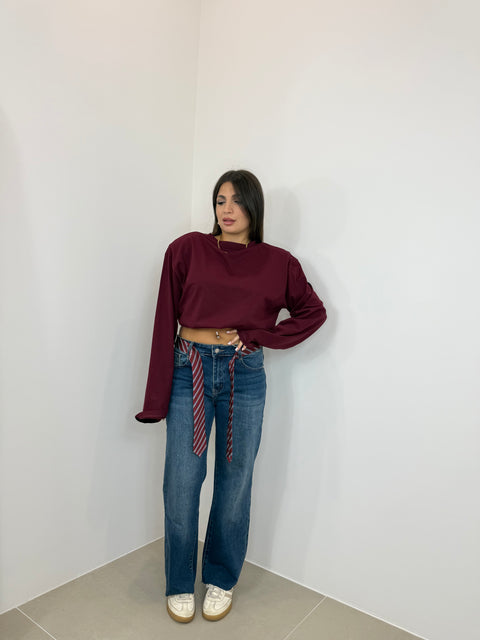 JEANS STRAIGHT DENIM SCURO