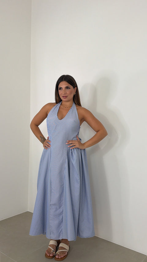 DRESS RIGATO HALTER