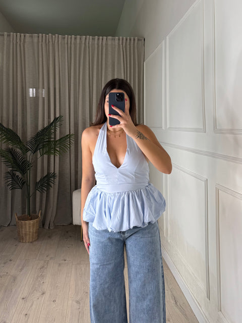 BLUSA TINTA UNITA CELESTE