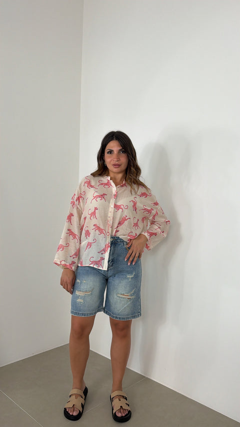 SHORT IN DENIM CON STRAPPI 8781