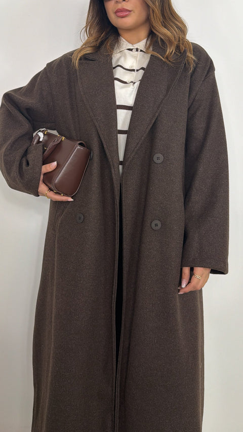 CAPPOTTO LUNGO GRETA MARRONE