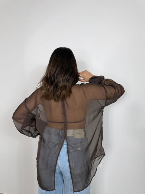 CAMICIA CORINNE MARRONE