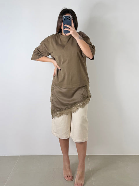 MAGLIA CON PIZZO FANGO