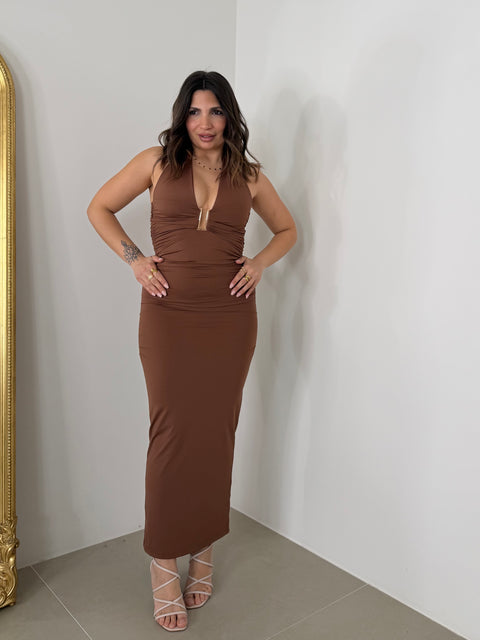 DRESS IN LYCRA SCOLLATO