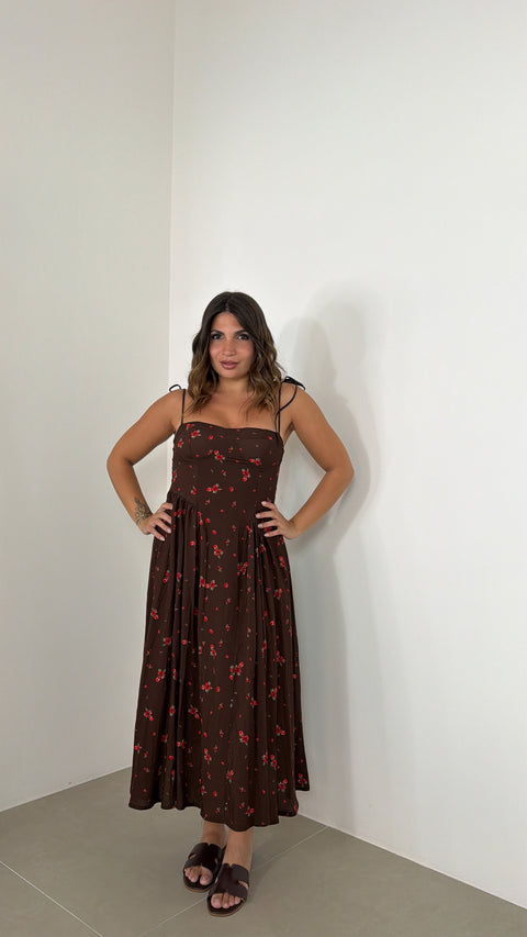 DRESS PIUMA MARRONE