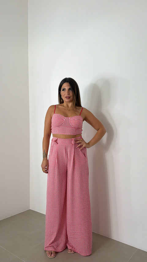 SET QUADRETTI ROSSO