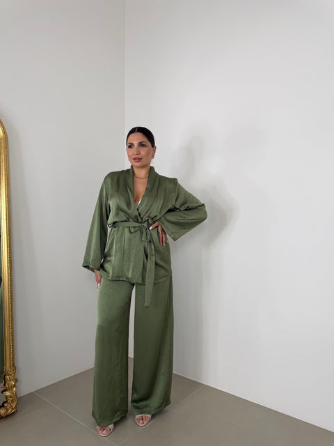 SET KIMONO VERDE