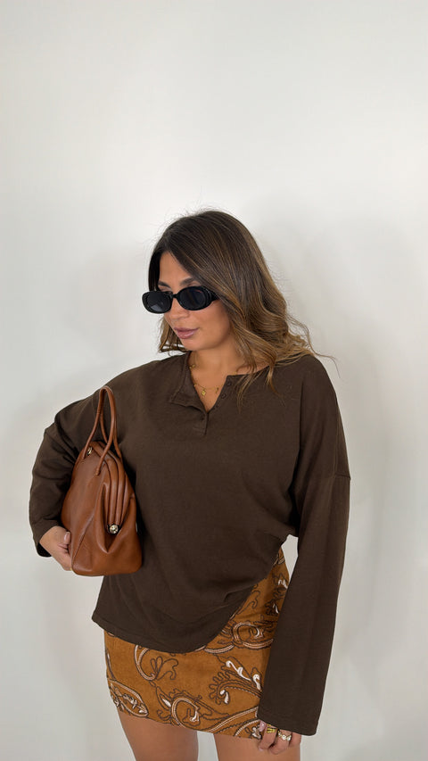 MAGLIA BRIGIDA MARRONE