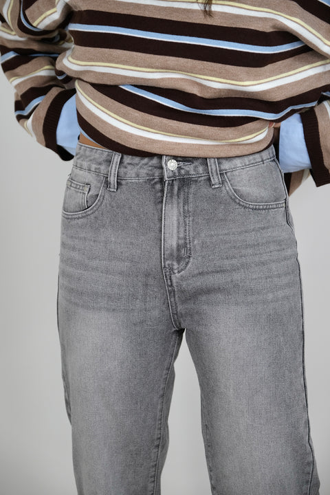 JEANS MOM FIT GRIGIO 2458