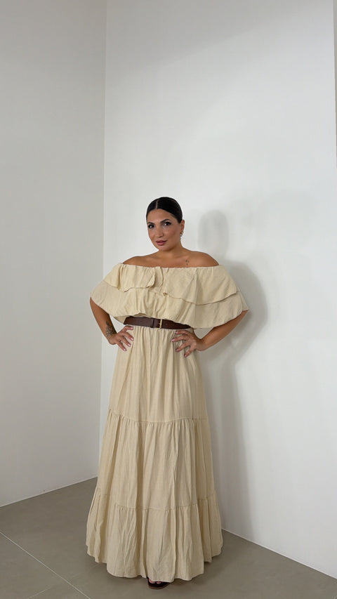 DRESS MENA BEIGE