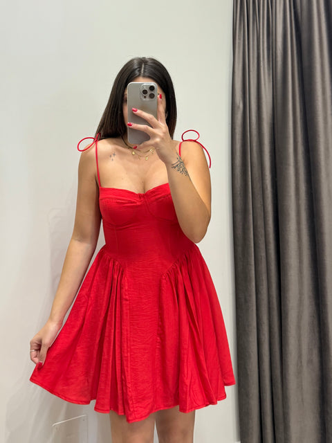 DRESS CAMI ROSSO