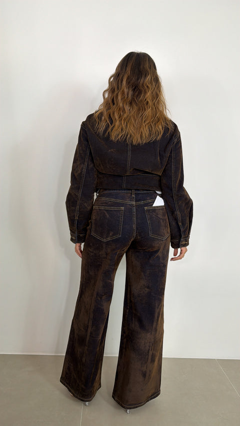 SET IN DENIM EFFETTO VELLUTO