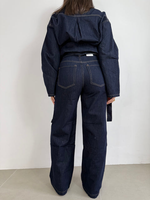 JEANS WIDE LEG DENIM SCURO 3486