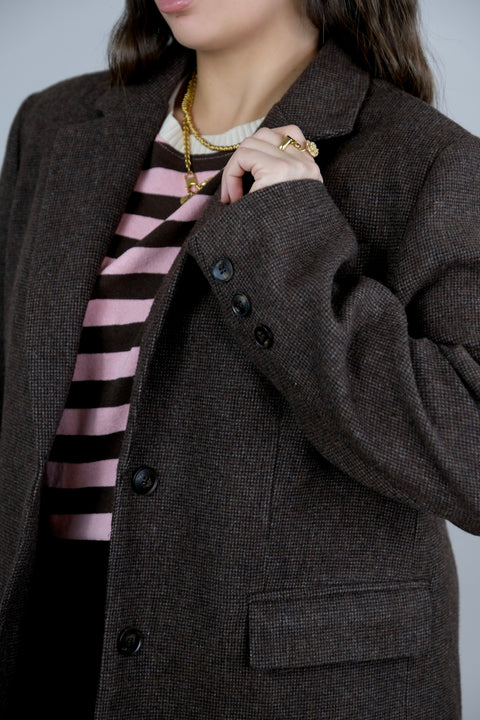 CAPPOTTO MODELLO BLAZER TRAPUNTATO MARROEN