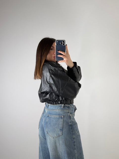 GIUBBOTTO CON ZIP NERO