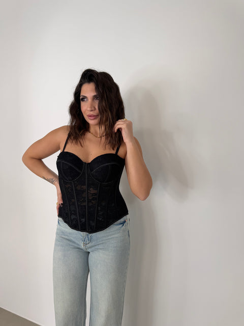 CORPETTO IN PIZZO NERO