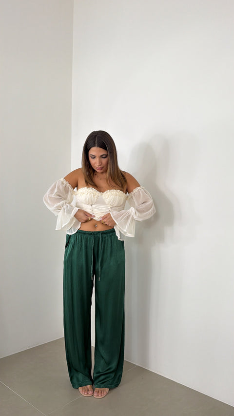 PANTATUTA IDA SATIN VERDE GU***