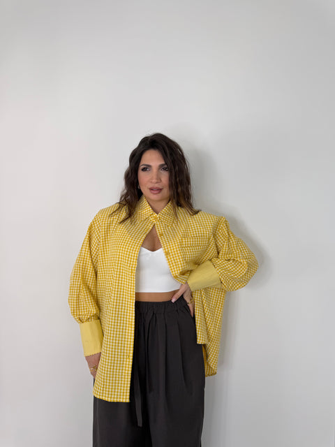CAMICIA QUADRETTI GIALLA