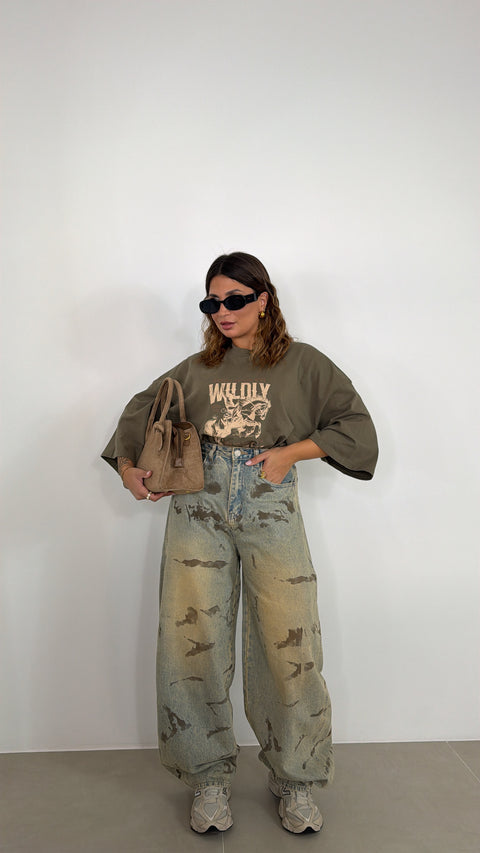 JEANS CON STAMPE SEESEE