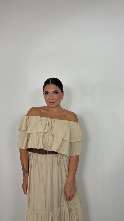 DRESS MENA BEIGE