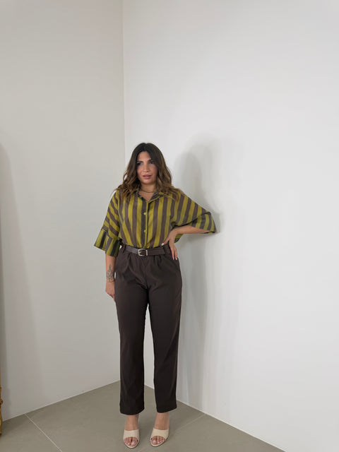 CAMICIA CARRIE RIGA VERDE