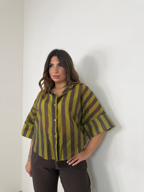 CAMICIA CARRIE RIGA VERDE