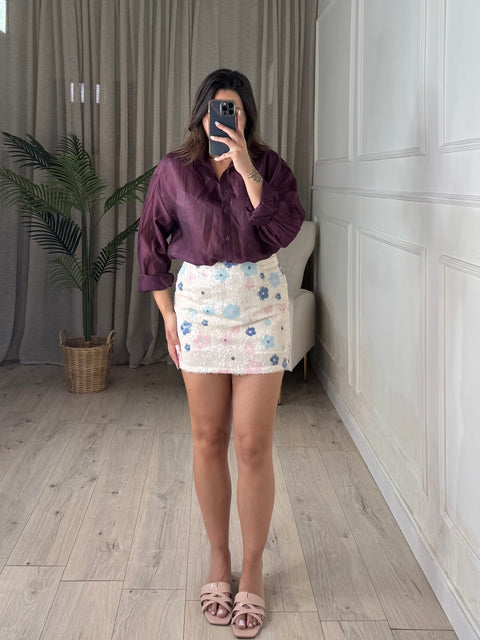 MINI FIORI PAILLETTIES CELESTE