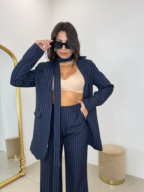 TAILLEUR GINEVRA GESSATO BLU