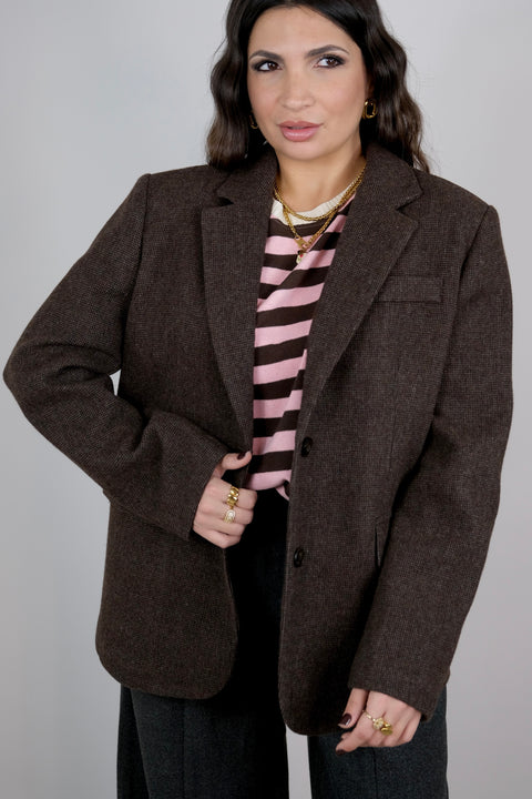 CAPPOTTO MODELLO BLAZER TRAPUNTATO MARROEN