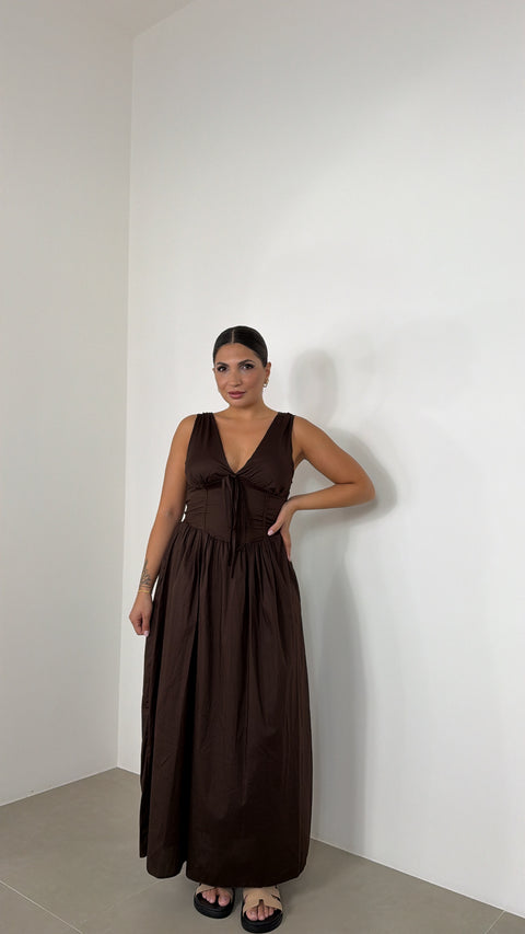 DRESS CALLIOPE MARRONE